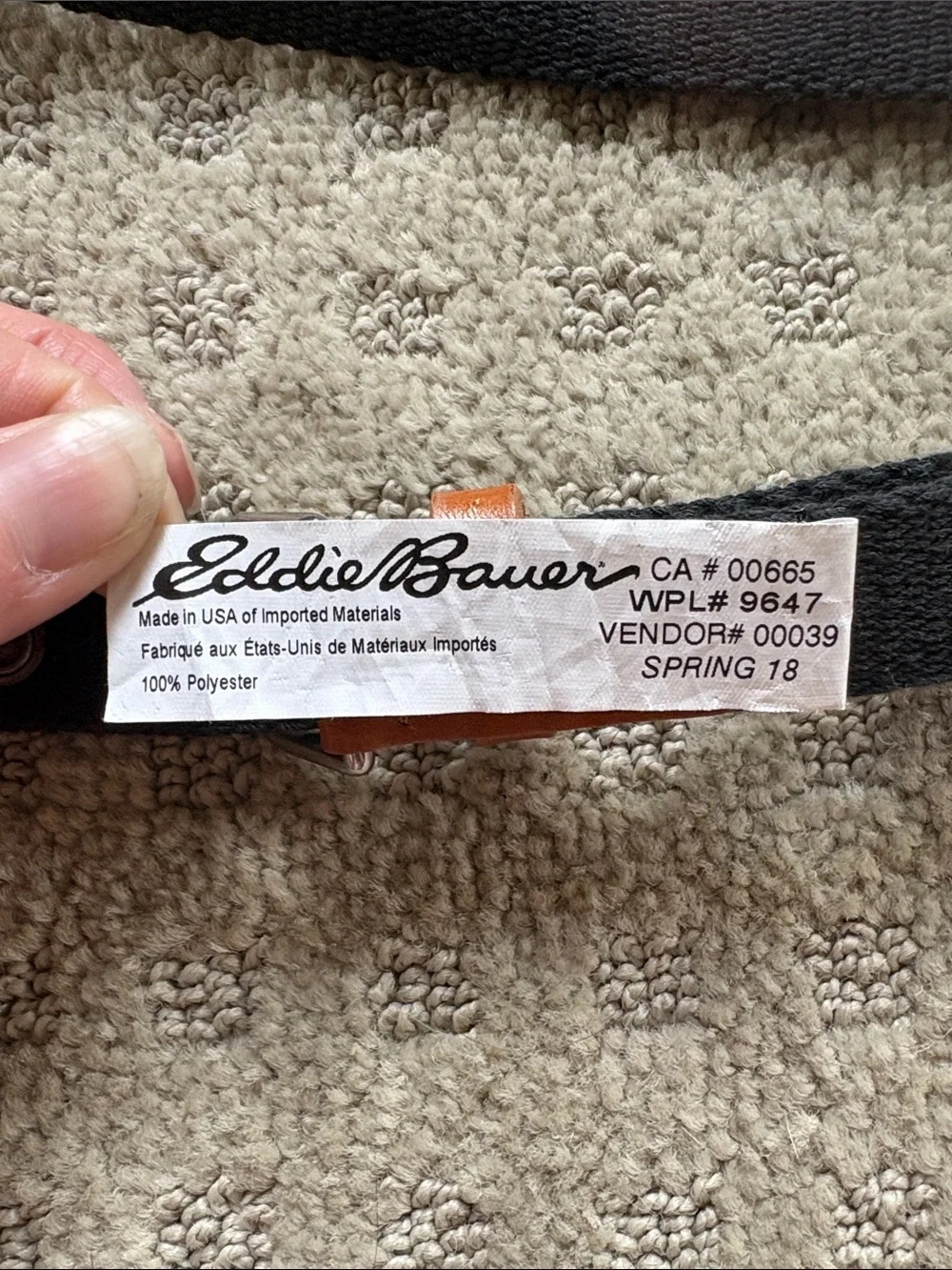 Women's Eddie Bauer Cascade Woven Belt in Navy and White